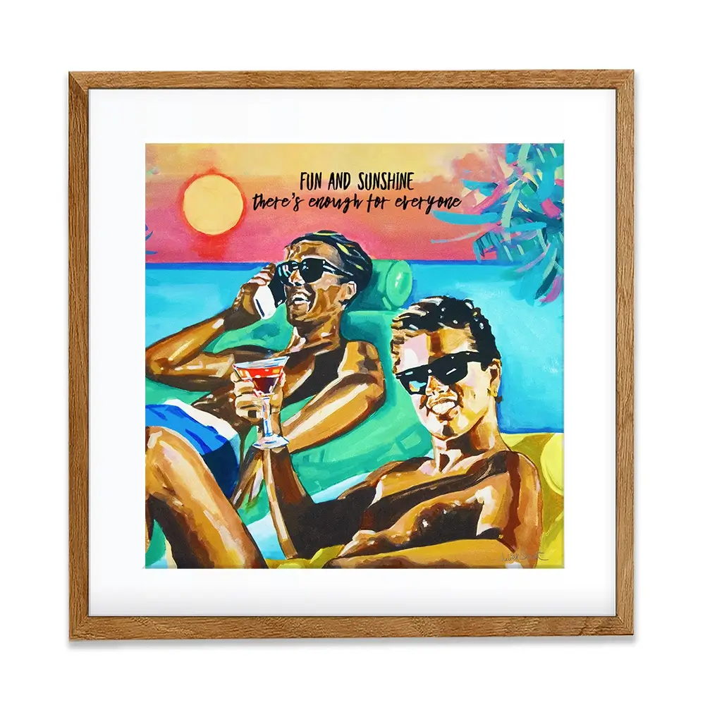 Fun And Sunshine Square Framed Art Print Fun And Sunshine Square Framed Art Print wall art product Juliet Stockton