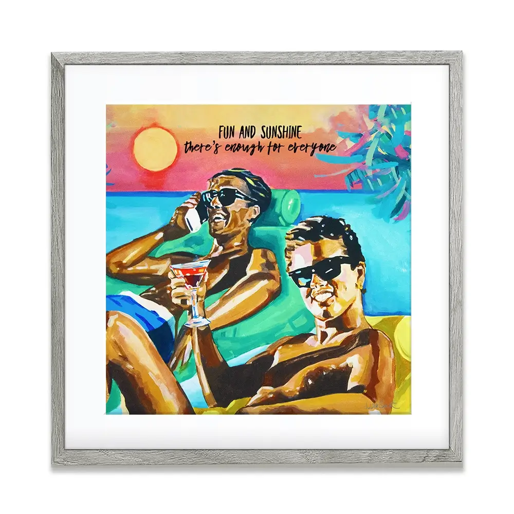 Fun And Sunshine Square Framed Art Print Fun And Sunshine Square Framed Art Print wall art product Juliet Stockton