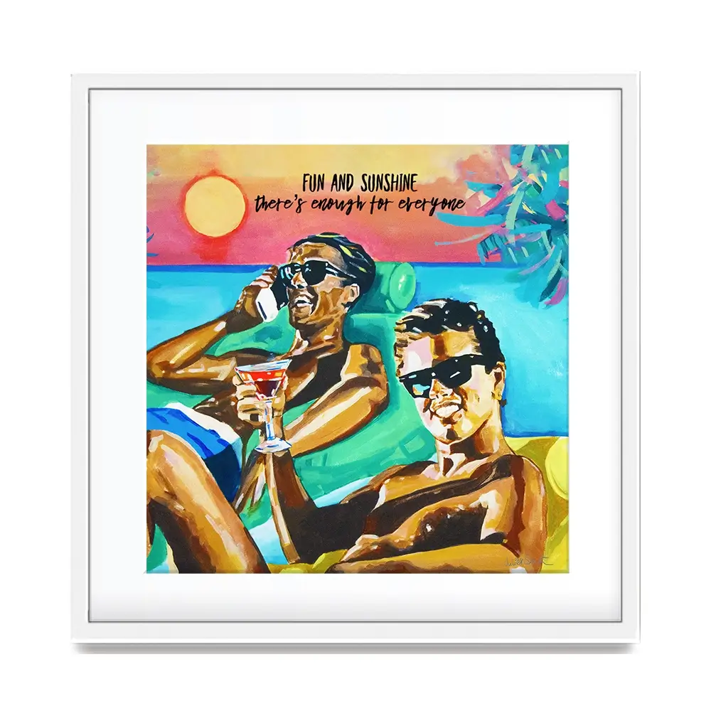 Fun And Sunshine Square Framed Art Print Fun And Sunshine Square Framed Art Print wall art product Juliet Stockton