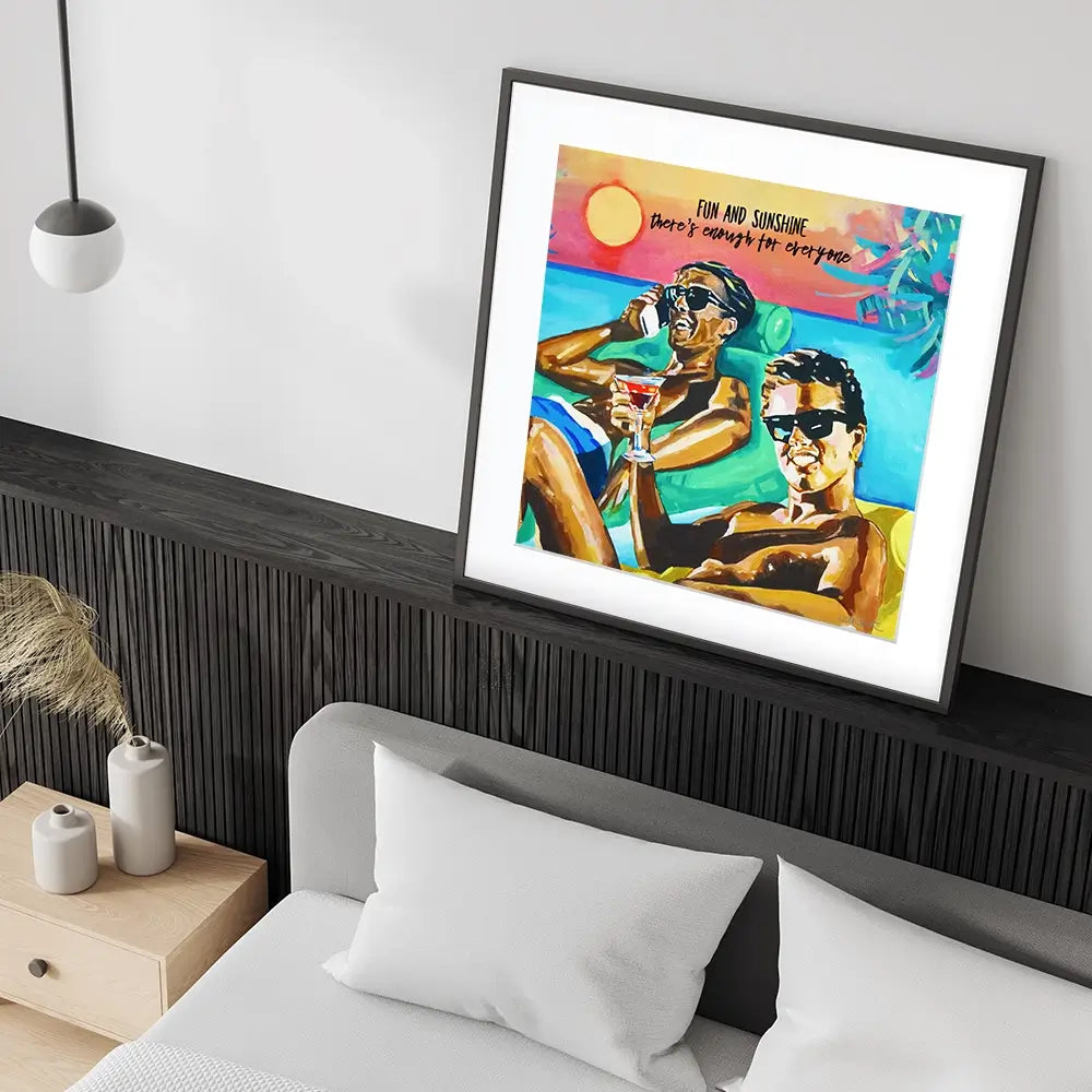 Fun And Sunshine Square Framed Art Print Fun And Sunshine Square Framed Art Print wall art product Juliet Stockton