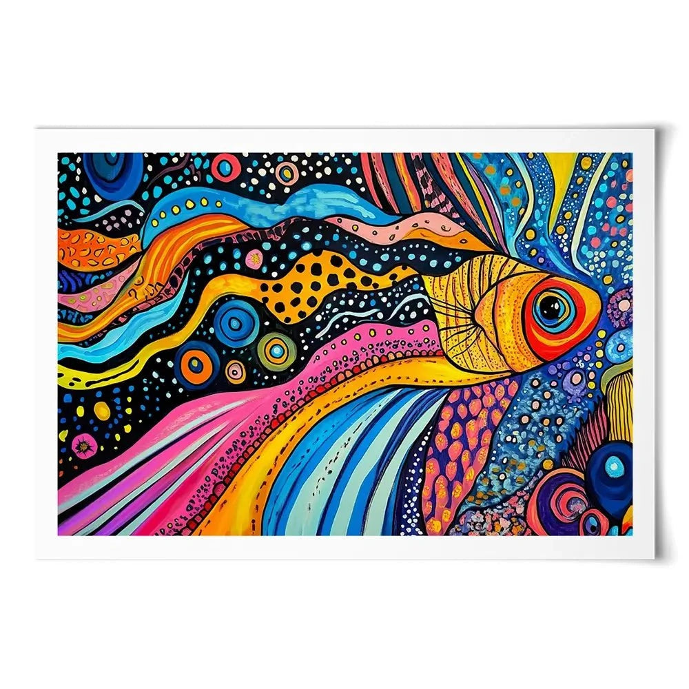 Fun Fish Art Print Fun Fish Art Print wall art product Violeta Allaberdieva