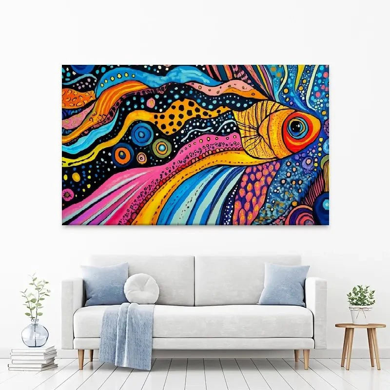 Fun Fish Canvas Print Fun Fish Canvas Print wall art product Violeta Allaberdieva