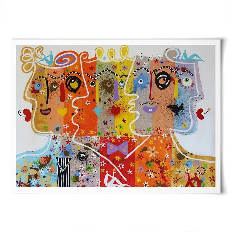 Funky Faces 1 Art Print Funky Faces 1 Art Print wall art product Maria Moretti