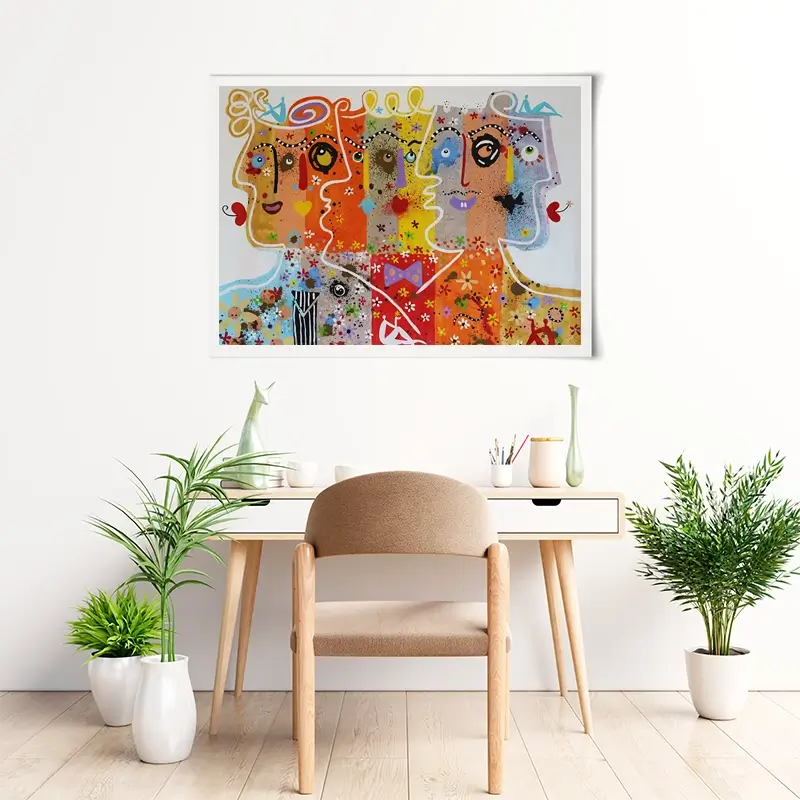 Funky Faces 1 Art Print Funky Faces 1 Art Print wall art product Maria Moretti