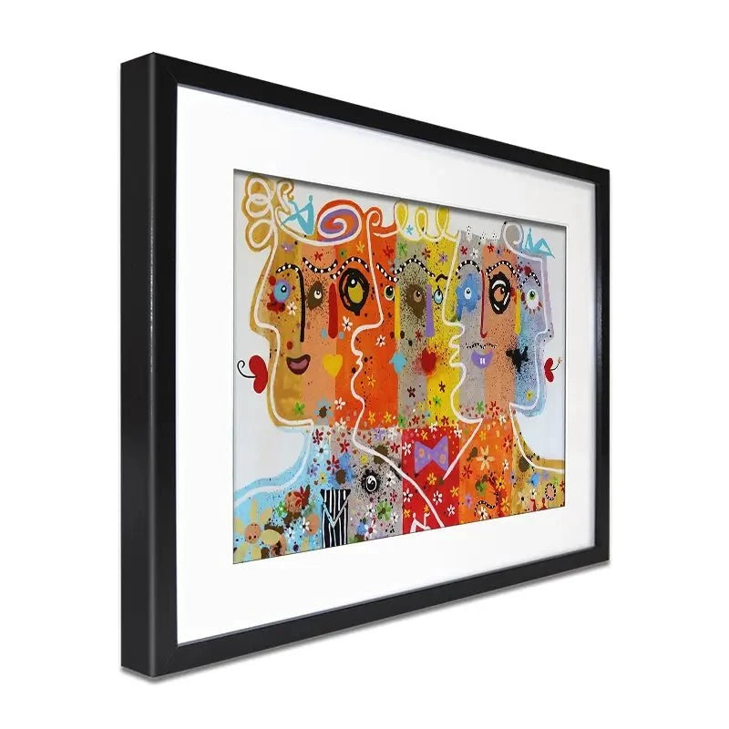 Funky Faces 1 Framed Art Print Funky Faces 1 Framed Art Print wall art product Maria Moretti
