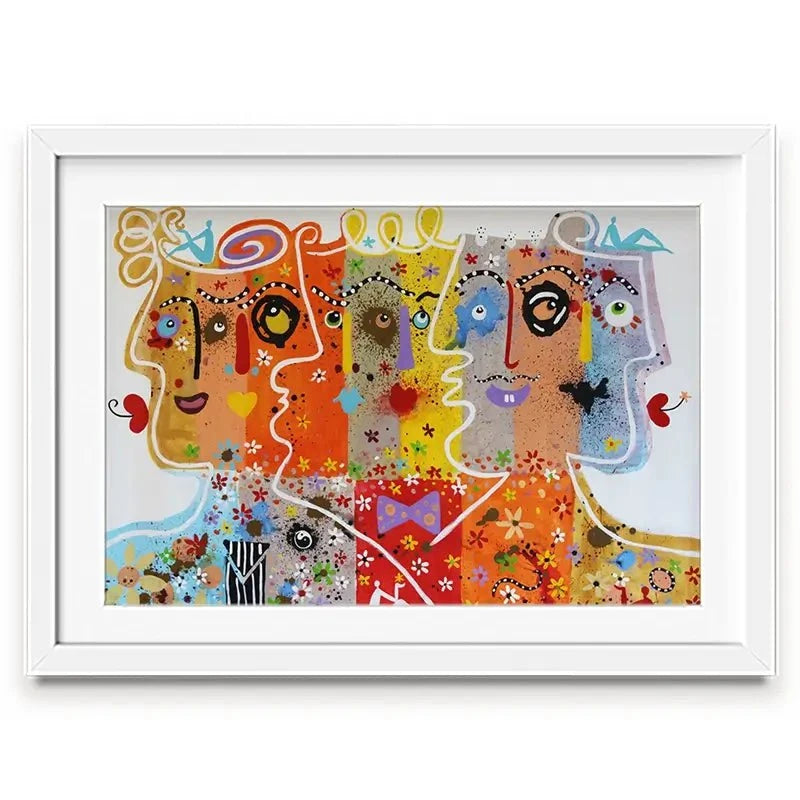 Funky Faces 1 Framed Art Print Funky Faces 1 Framed Art Print wall art product Maria Moretti