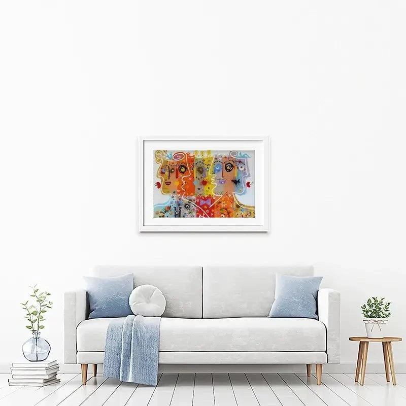 Funky Faces 1 Framed Art Print Funky Faces 1 Framed Art Print wall art product Maria Moretti