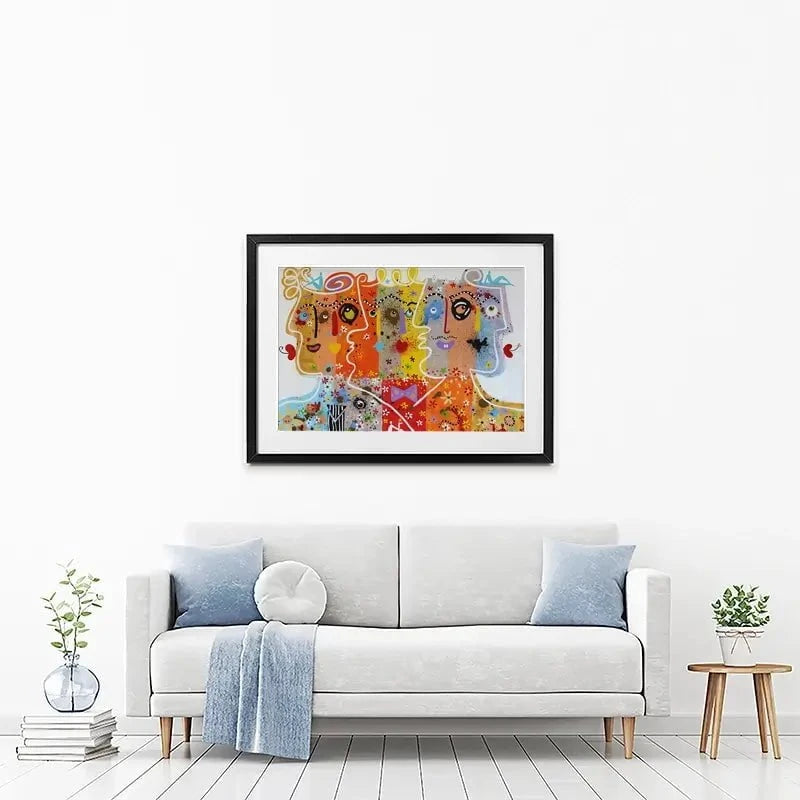 Funky Faces 1 Framed Art Print Funky Faces 1 Framed Art Print wall art product Maria Moretti