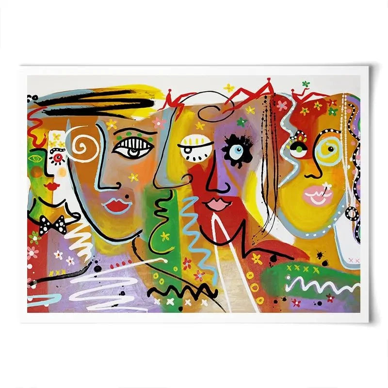 Funky Faces 2 Art Print Funky Faces 2 Art Print wall art product Maria Moretti