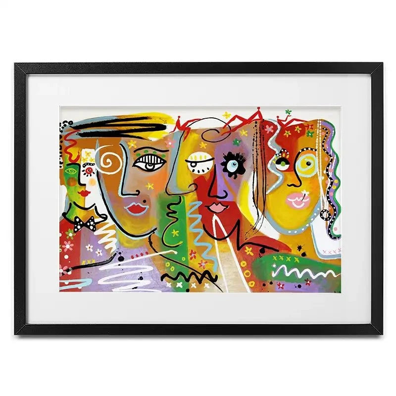 Funky Faces 2 Framed Art Print Funky Faces 2 Framed Art Print wall art product Maria Moretti