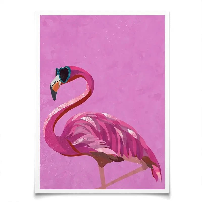 Funky Flamingo Art Print Funky Flamingo Art Print wall art product Sarah Manovski