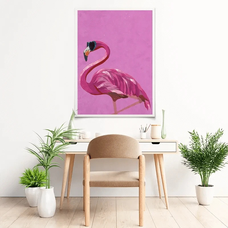 Funky Flamingo Art Print Funky Flamingo Art Print wall art product Sarah Manovski