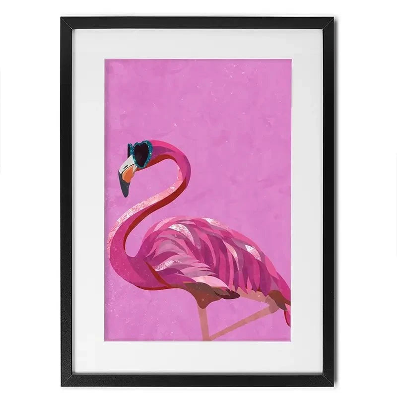 Funky Flamingo Framed Art Print Funky Flamingo Framed Art Print wall art product Sarah Manovski