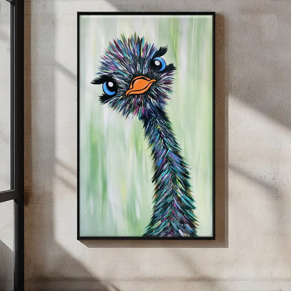 Funky Ostrich Oversized Canvas Print Funky Ostrich Oversized Canvas Print wall art product Art Print Shop