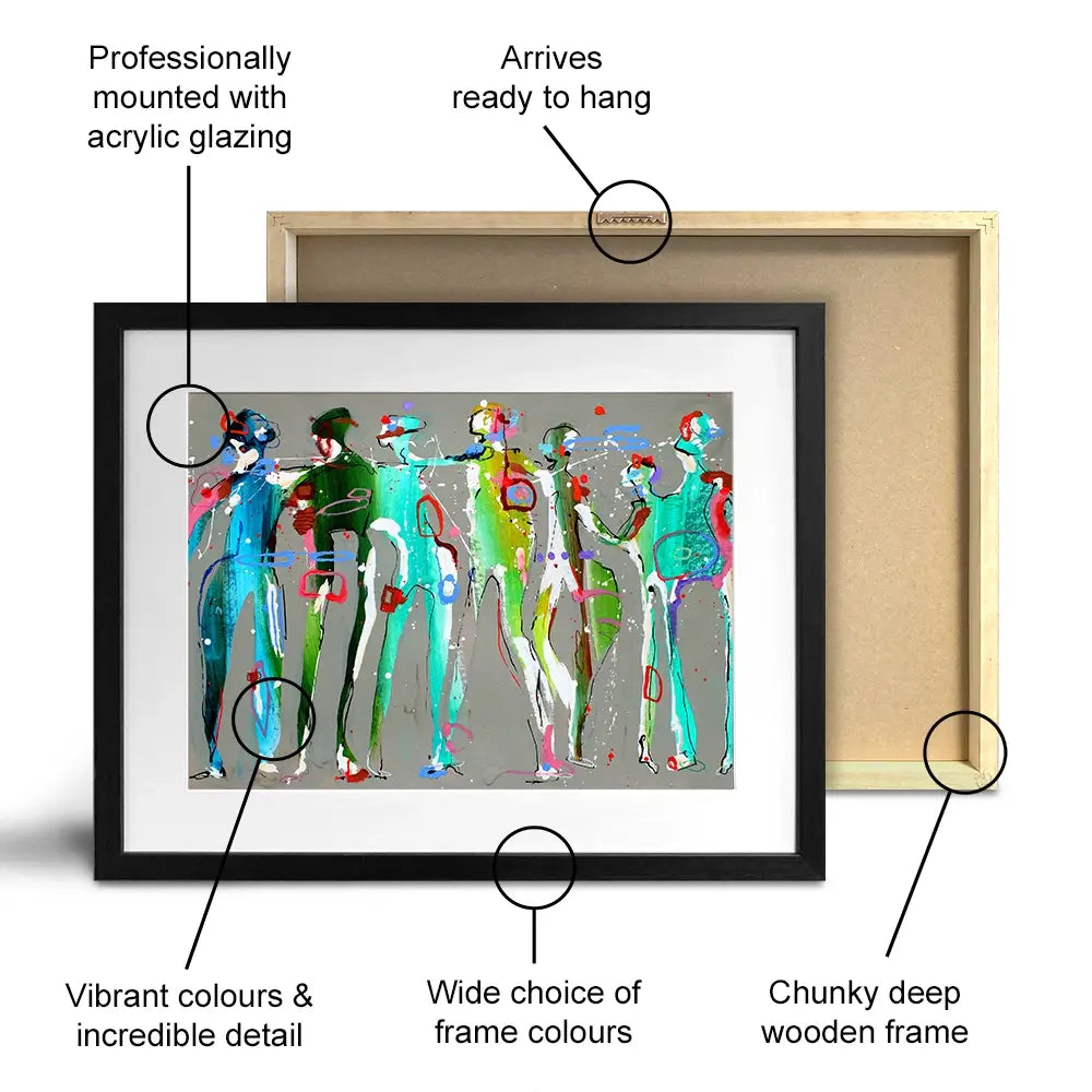 Funky People Framed Art Print Funky People Framed Art Print wall art product Studio Paint-Ing