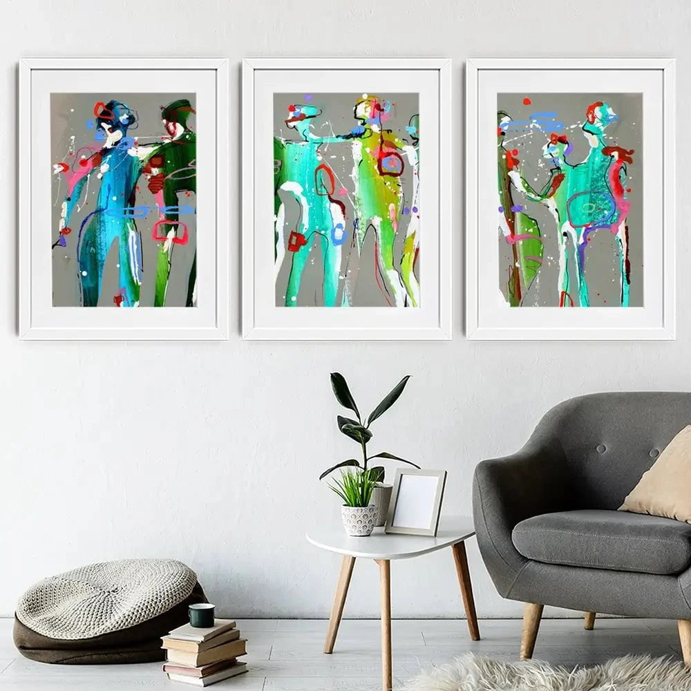 Funky People Framed Art Print Trio Funky People Framed Art Print Trio wall art product Studio Paint-Ing