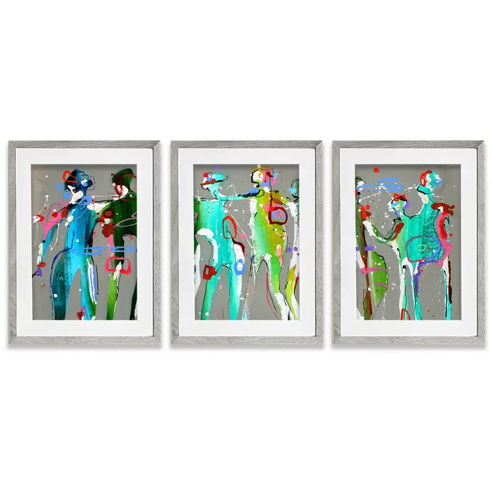 Funky People Framed Art Print Trio Funky People Framed Art Print Trio wall art product Studio Paint-Ing