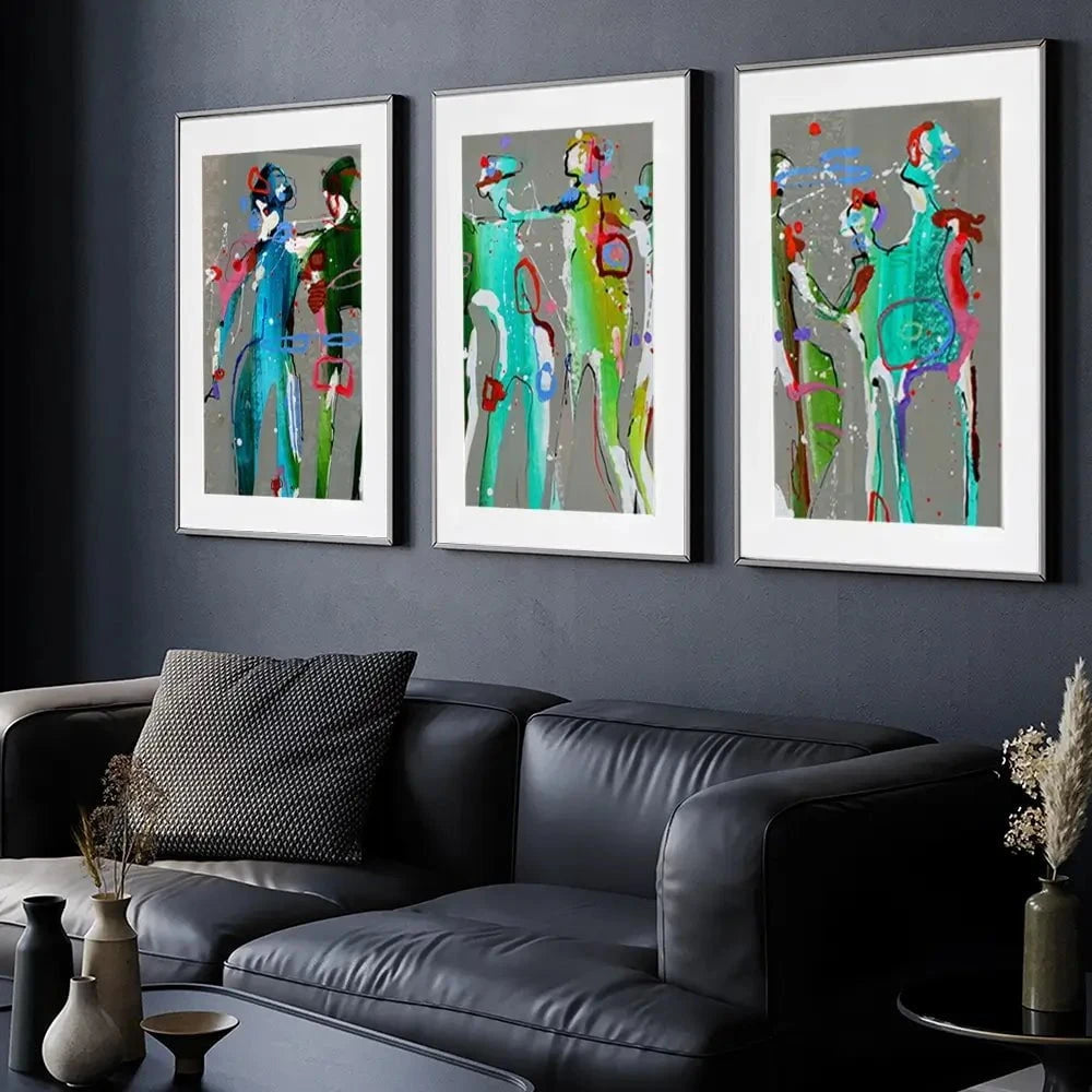 Funky People Framed Art Print Trio Funky People Framed Art Print Trio wall art product Studio Paint-Ing