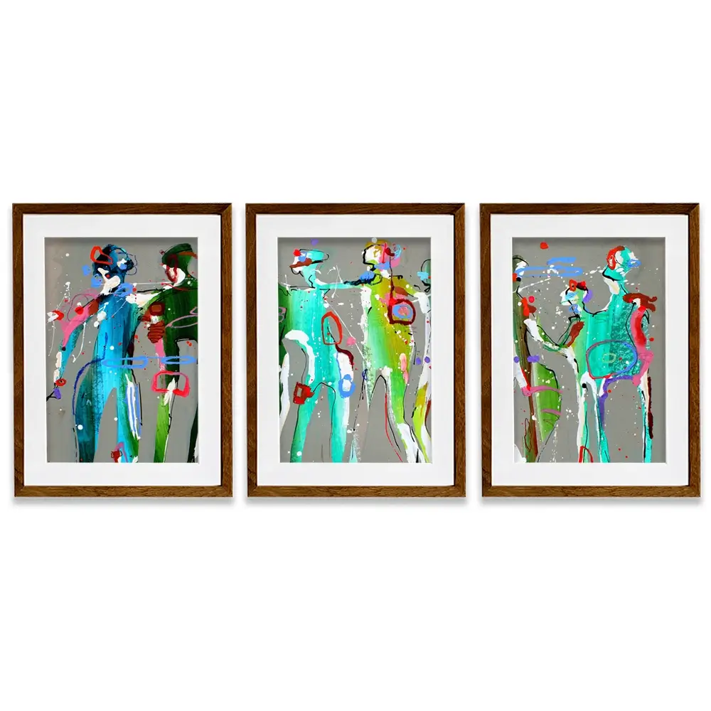 Funky People Framed Art Print Trio Funky People Framed Art Print Trio wall art product Studio Paint-Ing