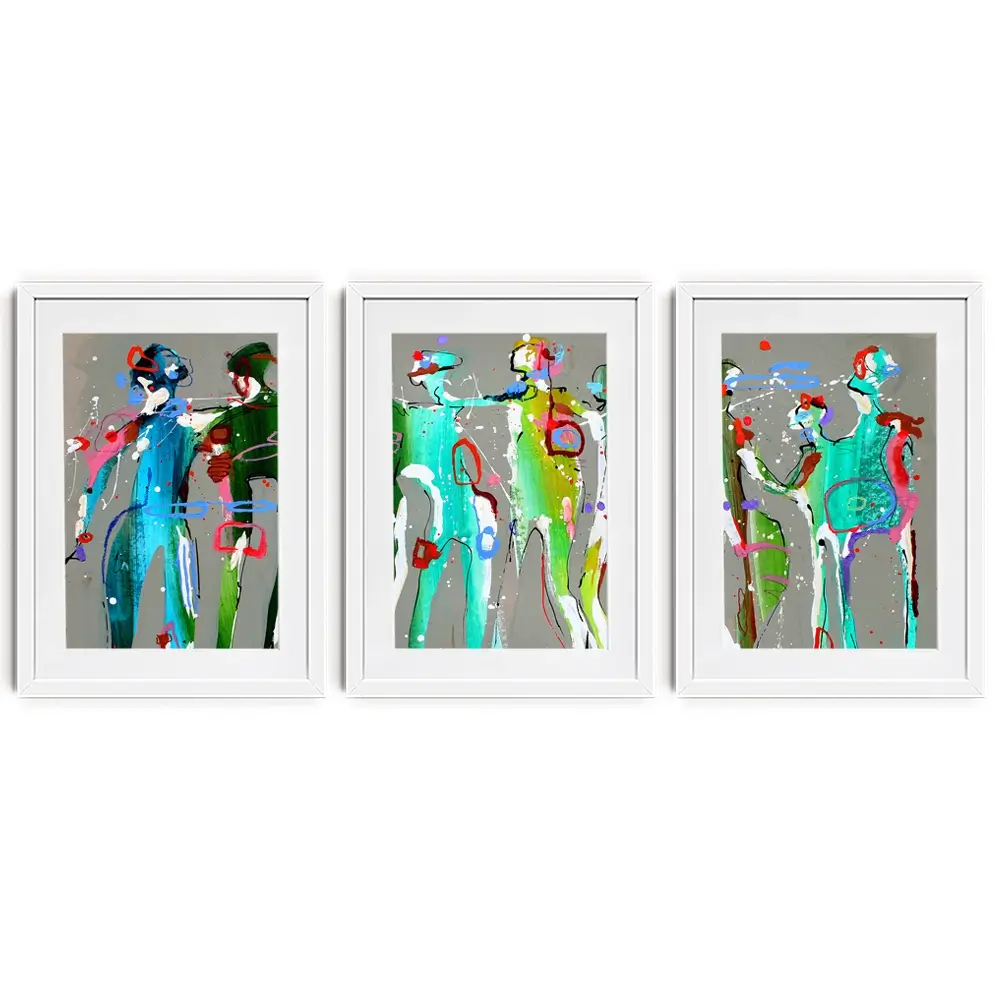 Funky People Framed Art Print Trio Funky People Framed Art Print Trio wall art product Studio Paint-Ing
