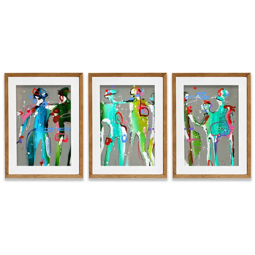 Funky People Framed Art Print Trio Funky People Framed Art Print Trio wall art product Studio Paint-Ing