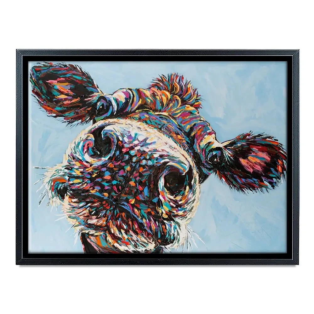 Funny Cow 2 Canvas Print Funny Cow 2 Canvas Print wall art product Carolee Vitaletti