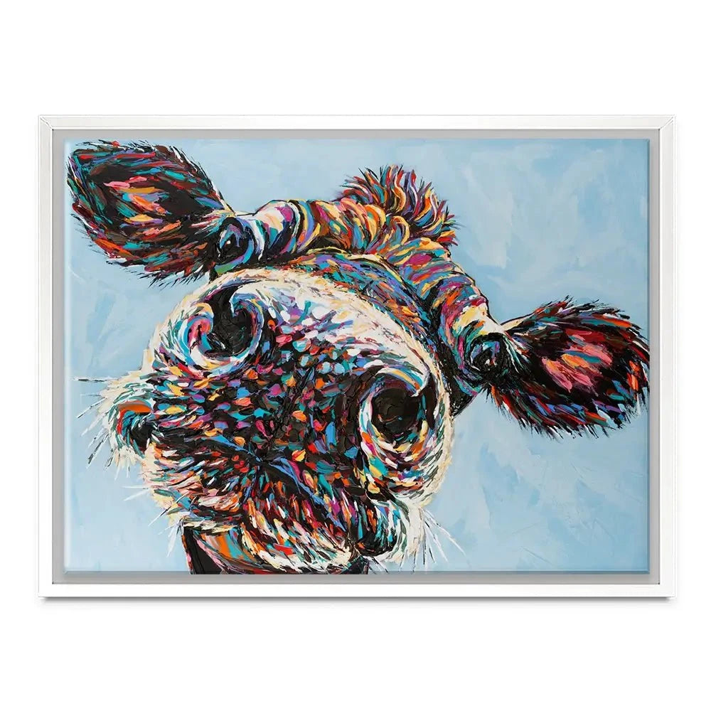 Funny Cow 2 Canvas Print Funny Cow 2 Canvas Print wall art product Carolee Vitaletti