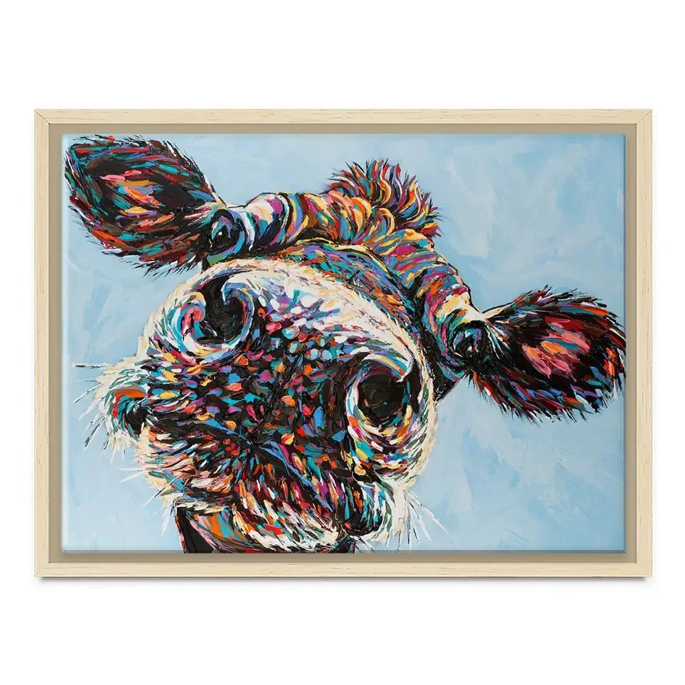 Funny Cow 2 Canvas Print Funny Cow 2 Canvas Print wall art product Carolee Vitaletti