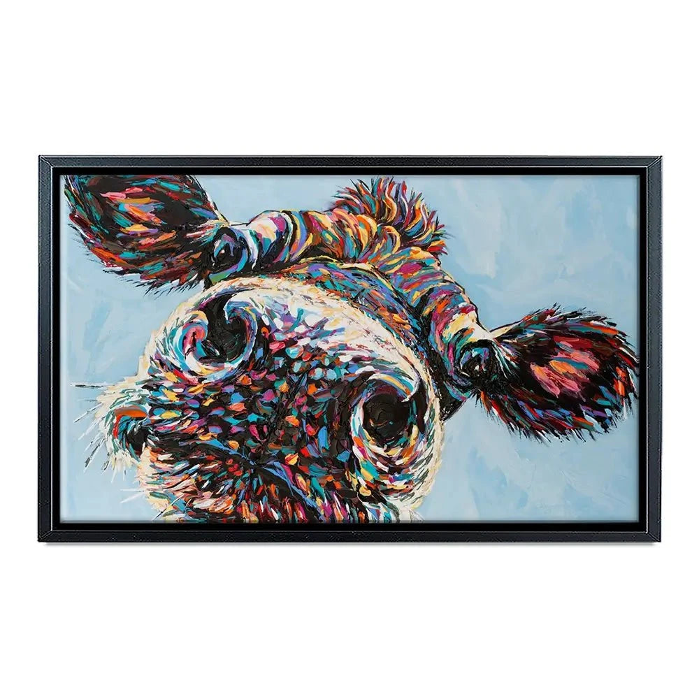 Funny Cow 2 Canvas Print Funny Cow 2 Canvas Print wall art product Carolee Vitaletti