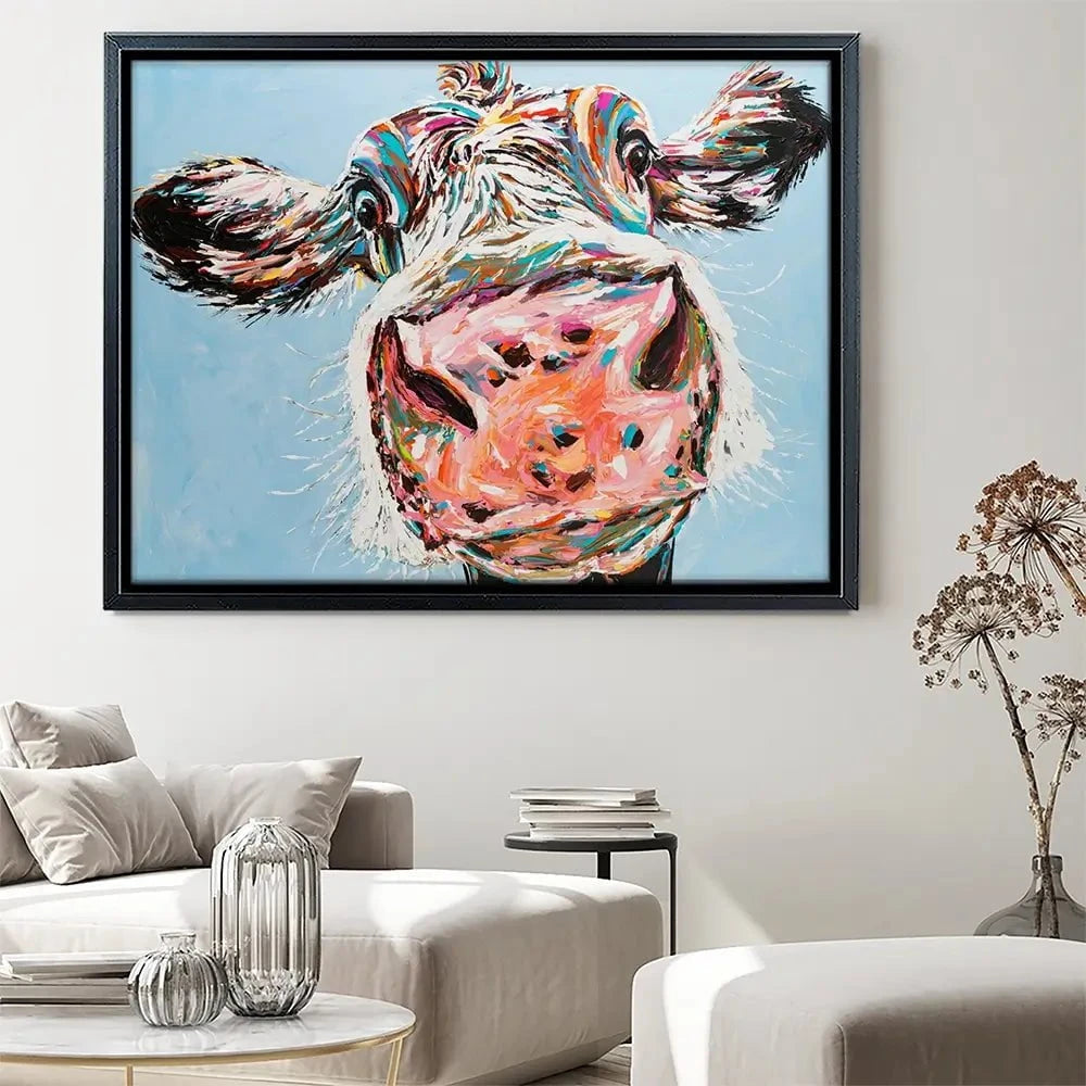Funny Cow Canvas Print Funny Cow Canvas Print wall art product Carolee Vitaletti