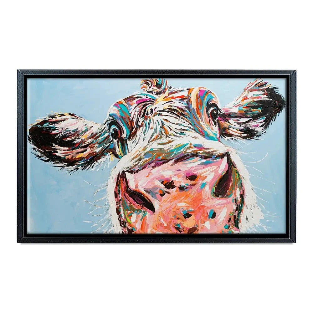 Funny Cow Canvas Print Funny Cow Canvas Print wall art product Carolee Vitaletti