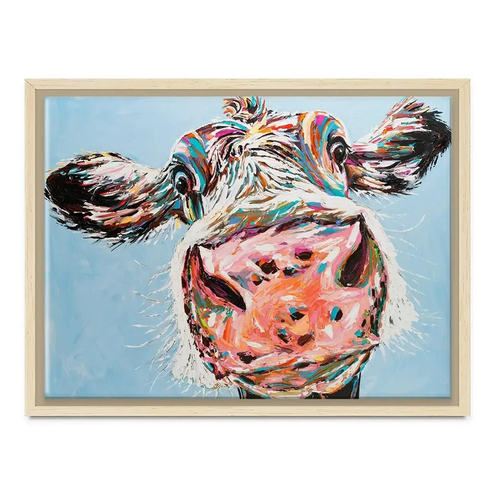 Funny Cow Canvas Print Funny Cow Canvas Print wall art product Carolee Vitaletti