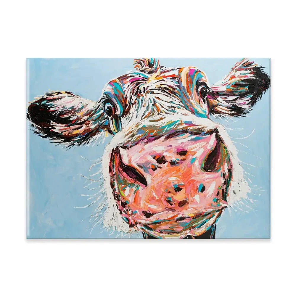 Funny Cow Canvas Print Funny Cow Canvas Print wall art product Carolee Vitaletti