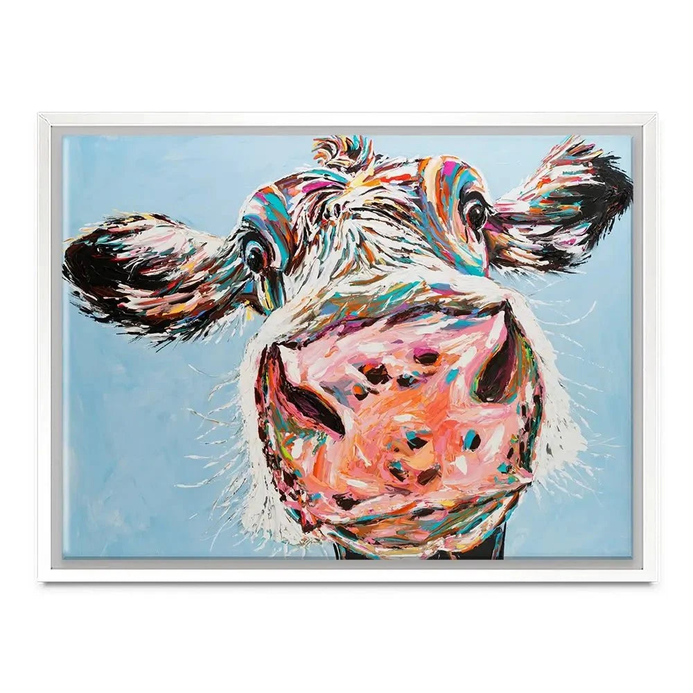 Funny Cow Canvas Print Funny Cow Canvas Print wall art product Carolee Vitaletti