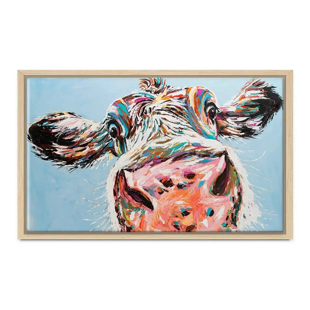 Funny Cow Canvas Print Funny Cow Canvas Print wall art product Carolee Vitaletti