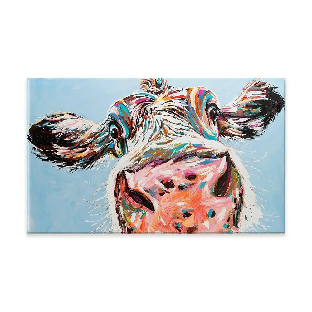 Funny Cow Canvas Print Funny Cow Canvas Print wall art product Carolee Vitaletti