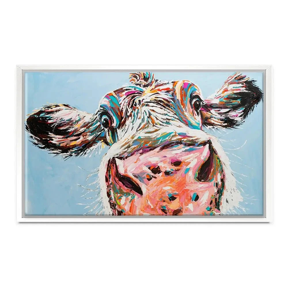 Funny Cow Canvas Print Funny Cow Canvas Print wall art product Carolee Vitaletti