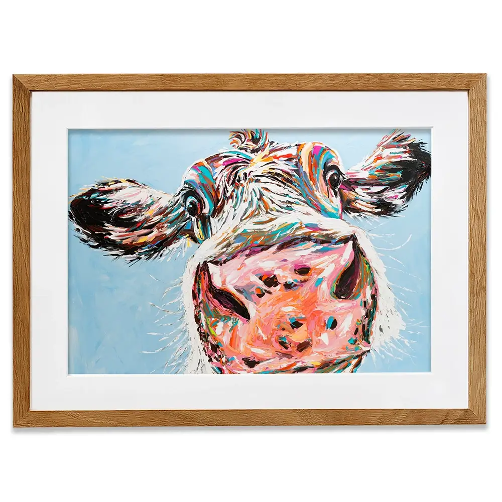 Funny Cow Framed Art Print Funny Cow Framed Art Print wall art product Carolee Vitaletti