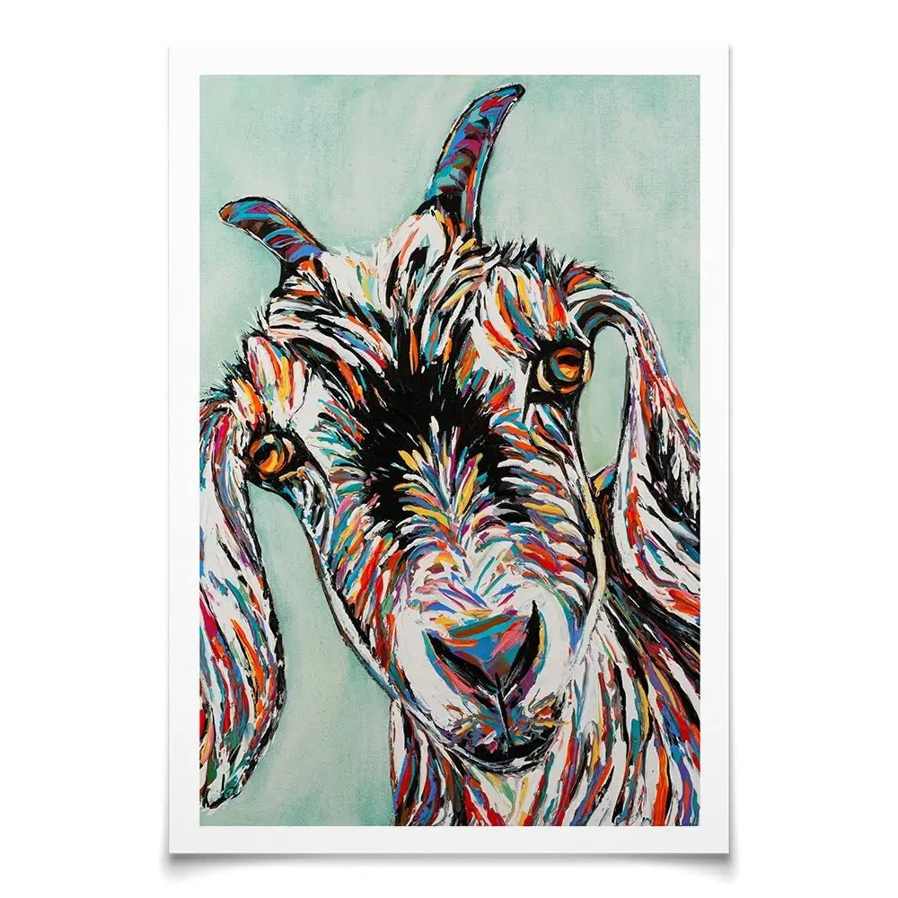 Funny Goat 2 Art Print Funny Goat 2 Art Print wall art product Carolee Vitaletti
