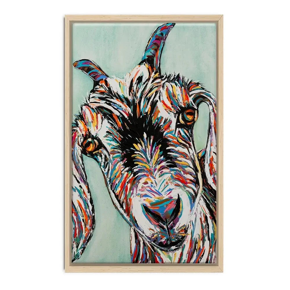 Funny Goat 2 Canvas Print Funny Goat 2 Canvas Print wall art product Carolee Vitaletti