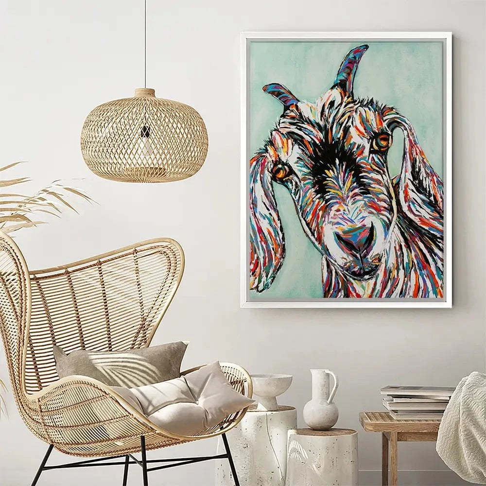 Funny Goat 2 Canvas Print Funny Goat 2 Canvas Print wall art product Carolee Vitaletti