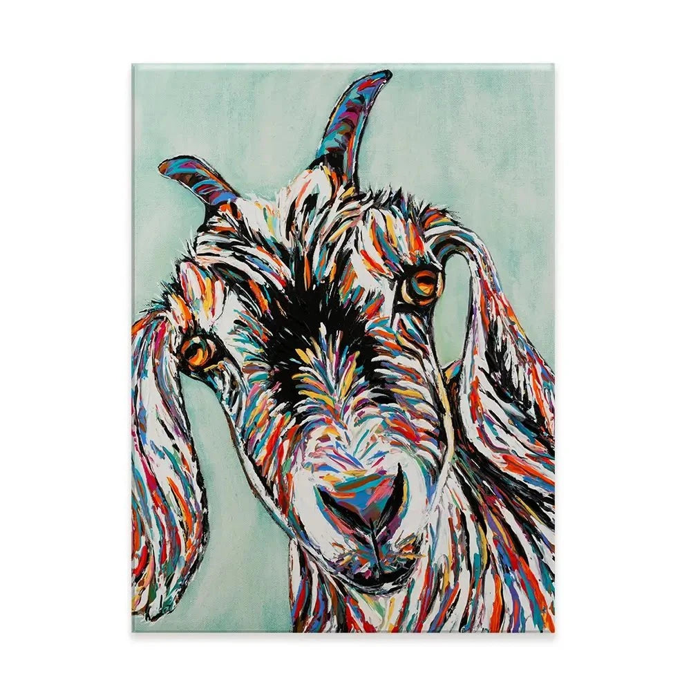 Funny Goat 2 Canvas Print Funny Goat 2 Canvas Print wall art product Carolee Vitaletti