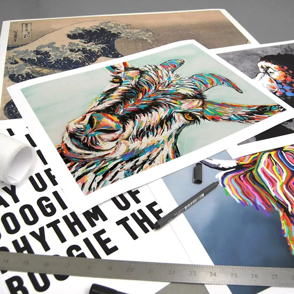 Funny Goat Art Print Funny Goat Art Print wall art product Carolee Vitaletti