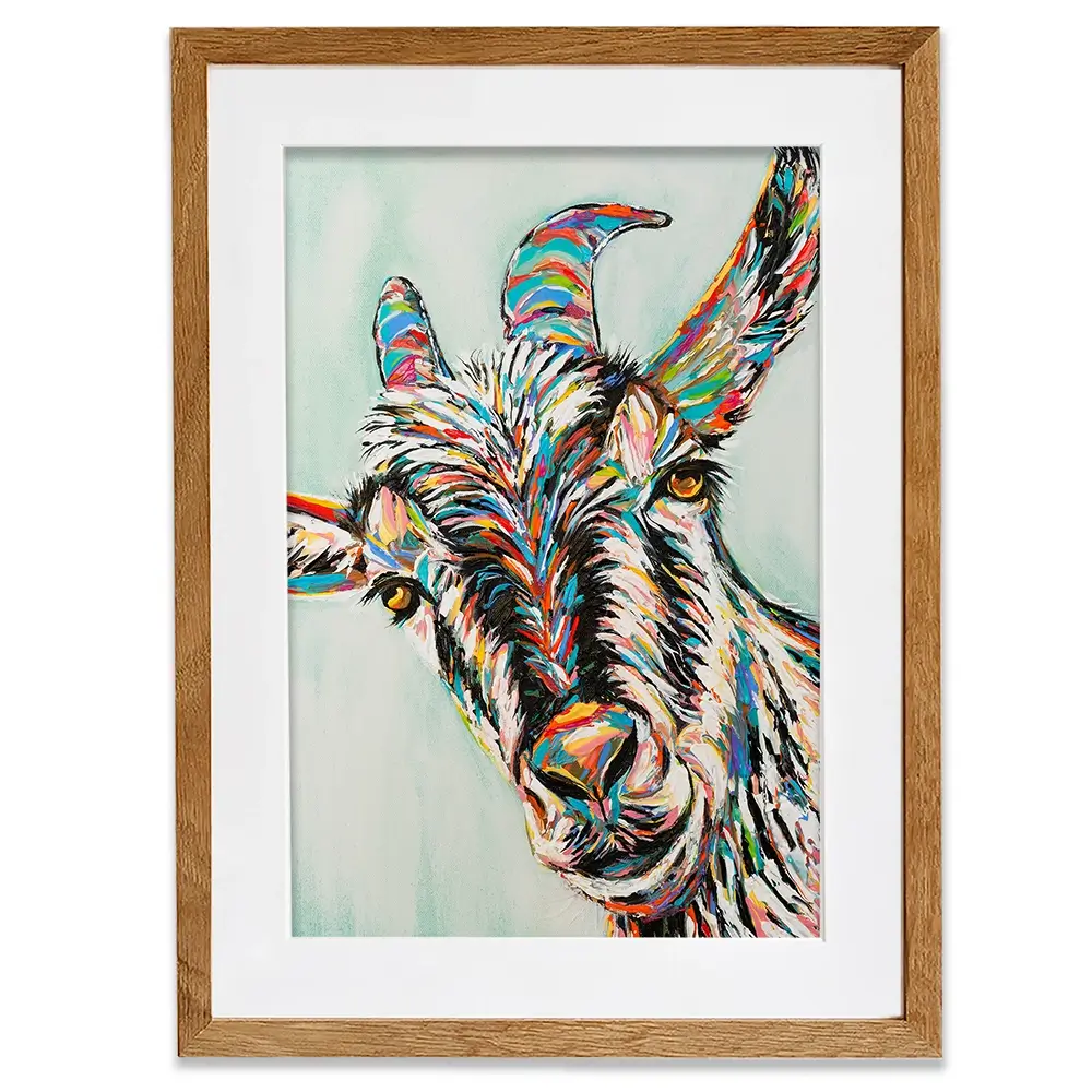 Funny Goat Framed Art Print Funny Goat Framed Art Print wall art product Carolee Vitaletti