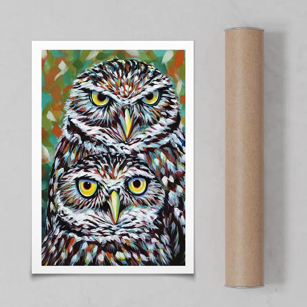 Fury Feather Friends Art Print Fury Feather Friends Art Print wall art product Carolee Vitaletti