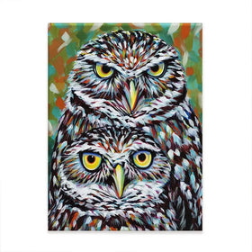 Fury Feather Friends Canvas Print Fury Feather Friends Canvas Print wall art product Carolee Vitaletti