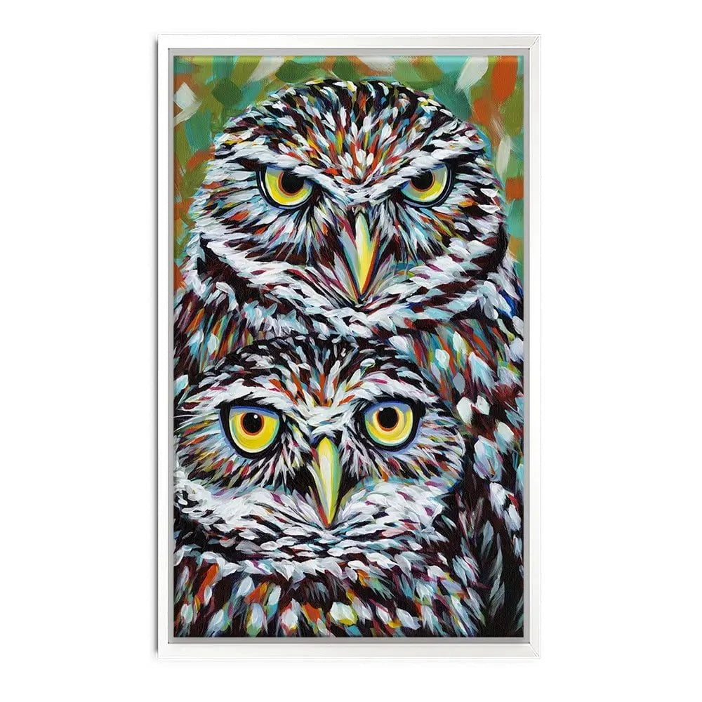 Fury Feather Friends Canvas Print Fury Feather Friends Canvas Print wall art product Carolee Vitaletti