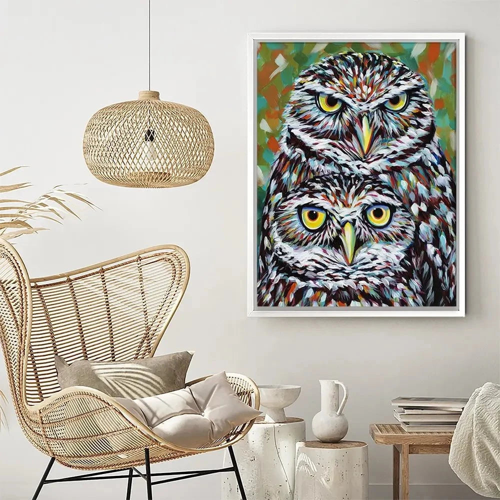 Fury Feather Friends Canvas Print Fury Feather Friends Canvas Print wall art product Carolee Vitaletti