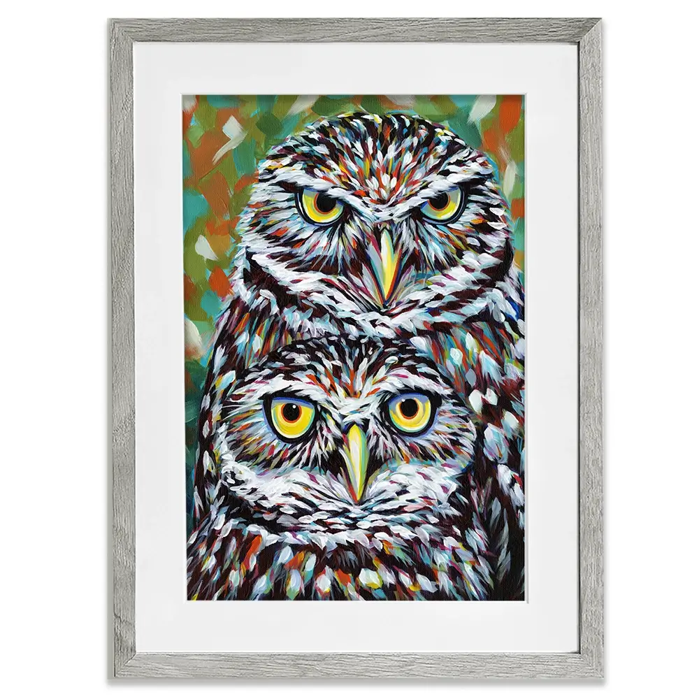 Fury Feather Friends Framed Art Print Fury Feather Friends Framed Art Print wall art product Carolee Vitaletti