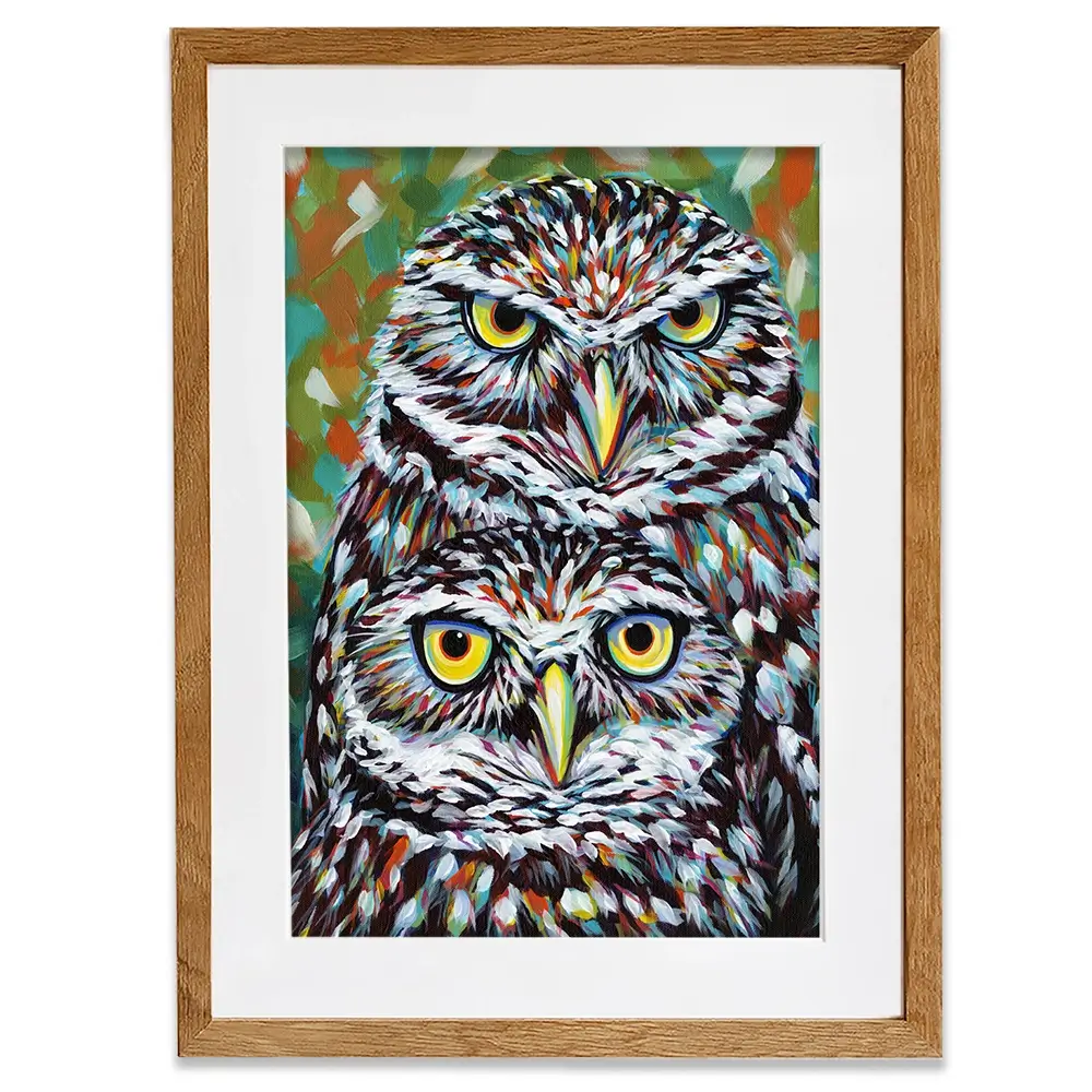 Fury Feather Friends Framed Art Print Fury Feather Friends Framed Art Print wall art product Carolee Vitaletti